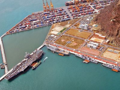 Naval Base in Busan, South Korea