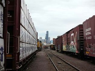 railcars in Chicago