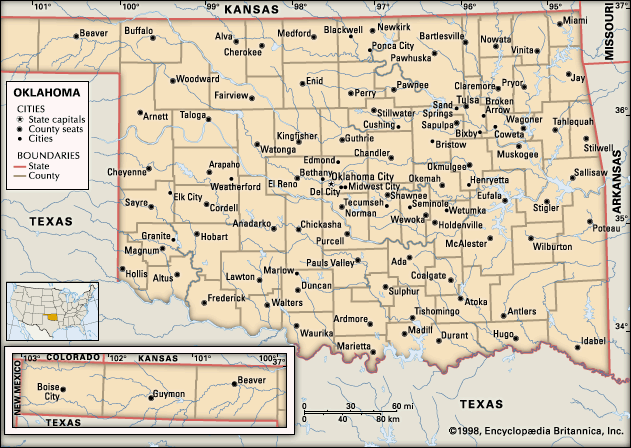 map of Oklahoma