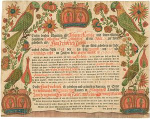 baptismal certificate