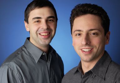 Larry Page and Sergey Brin, creators of the online search engine Google