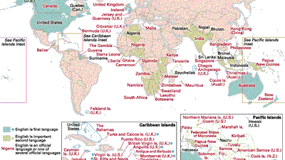 global use of the English language