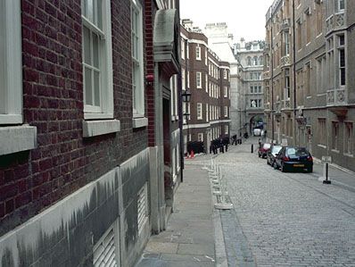 Middle Temple Lane, an accessway to part of The Temple, London.