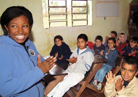 Peace Corps: teaching children in Paraguay