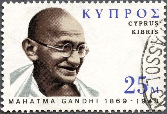 Mohandas (Mahatma) Gandhi: postage stamp