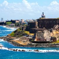 El Morro fort in old San Juan, Puerto Rico, Caribbean, West Indies.