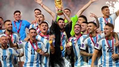 Argentina celebrating its 2022 World Cup victory