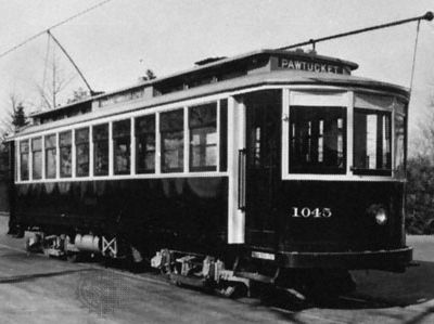 Electric streetcar in Providence, R.I., c. 1925