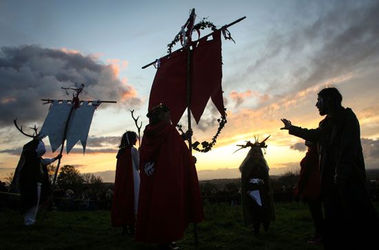 Wiccans celebrating Samhain