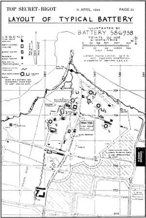 Normandy Invasion: Allied map of Pointe du Hoc