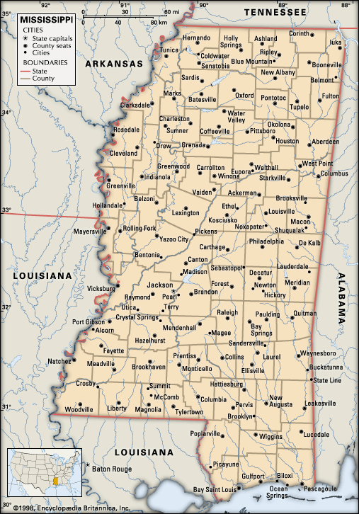 map of Mississippi