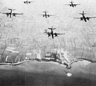 Normandy Invasion: Allied bombardment of Pointe du Hoc