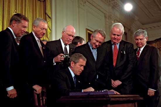 George W. Bush: signing of USA PATRIOT Act