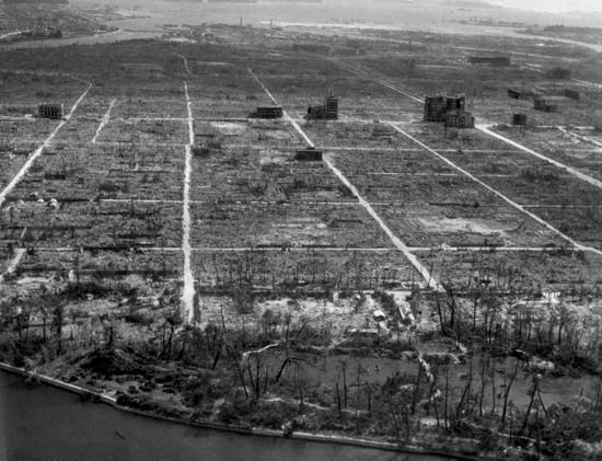 World War II: total destruction of Hiroshima, Japan