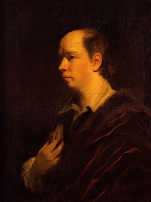 Oliver Goldsmith, oil painting from the studio of Sir Joshua Reynolds, 1770; in the National Portrait Gallery, London