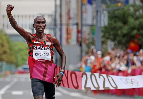 Eliud Kipchoge at the 2020 Tokyo Games