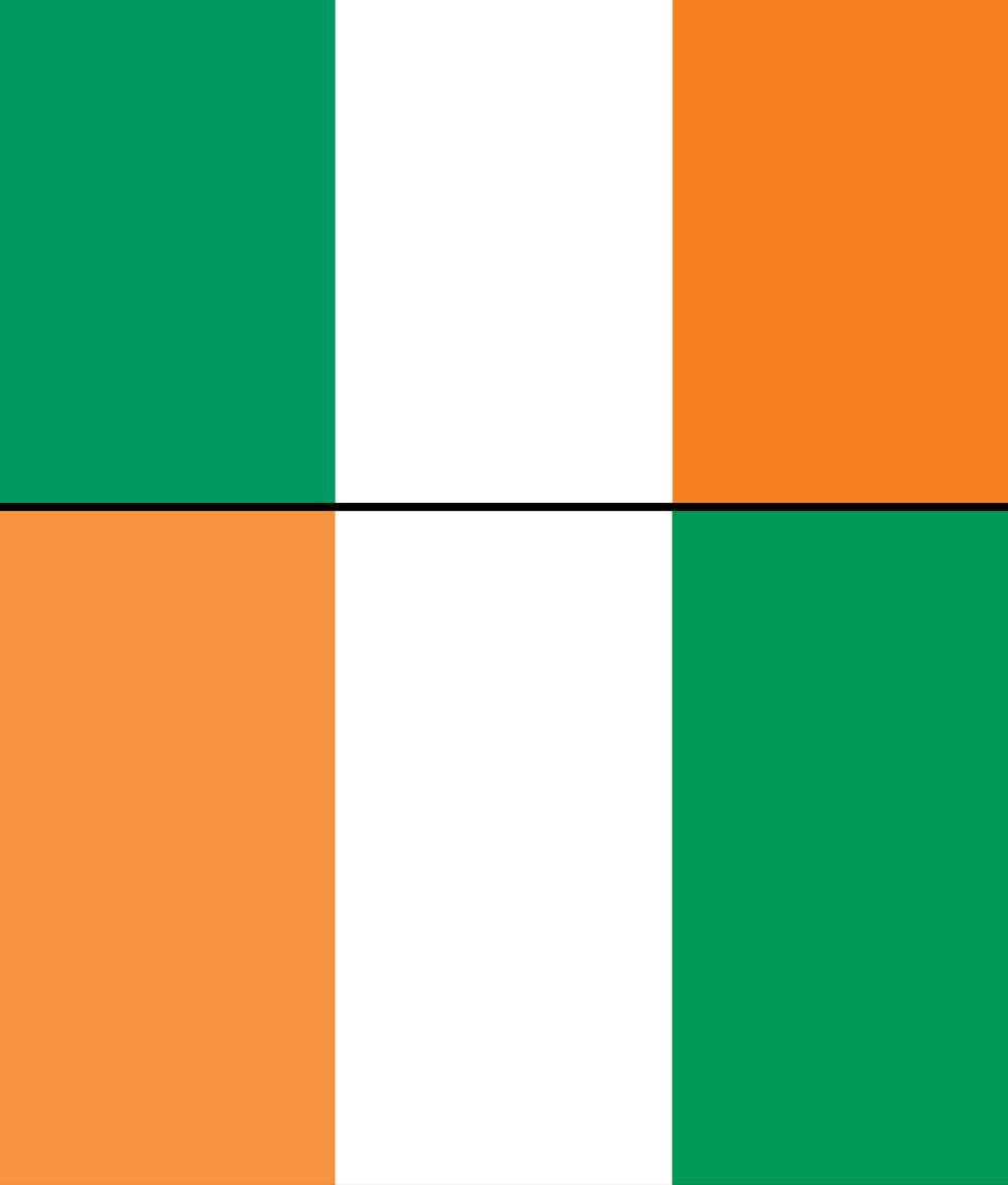 Combo flags of Cote d' Ivoire and Ireland. Assets 5048, 1733