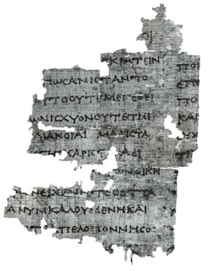 Thucydides manuscript, 3rd century bc (Hamburg, Staats- und Universitätsbibliothek, P. Hamburg 163).