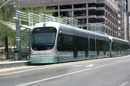 Phoenix, Arizona: light-rail train