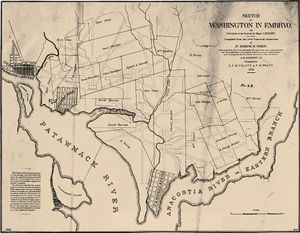 sketch of Washington, D.C., plan