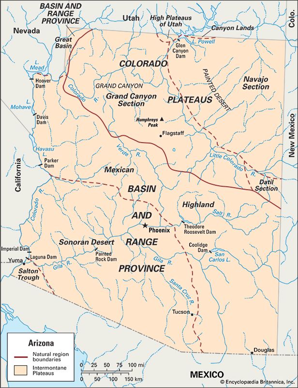 Physiographic regions of Arizona