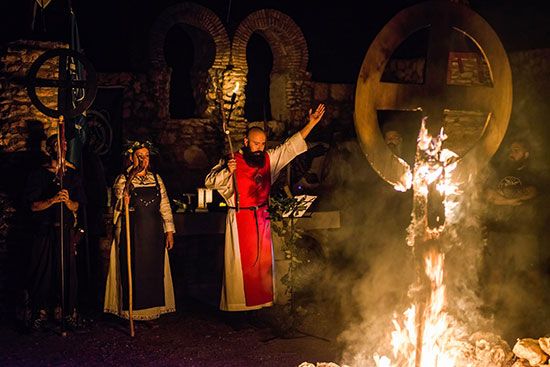 Odinist (Heathen) priest celebrating the summer solstice