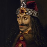 Vlad III, Prince of Wallachia (1431-1476), oil on canvas painting from the second half of the 16th century; in the collection of the Ambras Castle, Innsbruck.