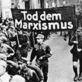 pg 229Nazi parade features a banner proclaiming, "Death to Marxism."The possibility of a peaceful Germany after World War I was precluded entirely by the terms of the Versailles Treaty and theintransigent hostility of France and England. Stripped of indu