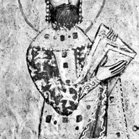 Alexius I Comnenus, Byzantine emperor 1081–1118, detail of an illumination from a Greek manuscript; in the Vatican Library (Cod. Vat. Gr. 666).