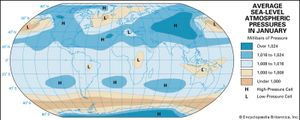 January average atmospheric temperature