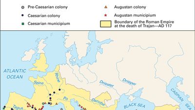 Extent of the Roman Empire in 117 ce