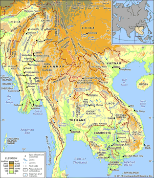 Irrawaddy and Mekong river basins