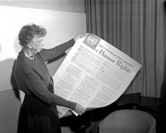 United Nations delegate Eleanor Roosevelt