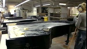 The intricate process of constructing a grand piano