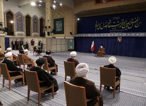 Supreme Leader Ali Khamenei at the center