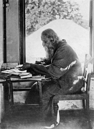 Rabindranath Tagore at Shantiniketan