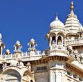 Jodhpur. Rajasthan. Jaswant Thada an architectural landmark in Jodhpur, India. A white marble memorial, built in 1899, by Sardar Singh in memory of Maharaja Jaswant Singh II. Indian architecture