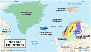 Nordic countries and their territories or dependent areas