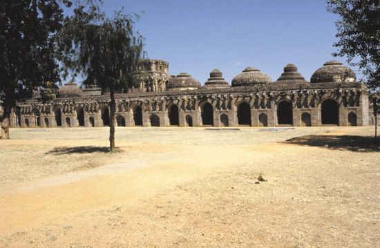 Vijayanagar, Karnataka, India: elephant stables