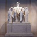 President Abraham Lincoln. Statue of Abraham Lincoln, designed by Daniel Chester French, in the Lincoln Memorial, Washington, D.C.