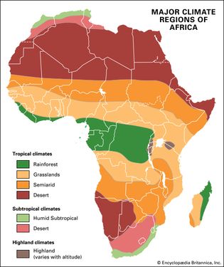 Africa: major climate regions