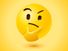 Yellow thinking face emoji icon.