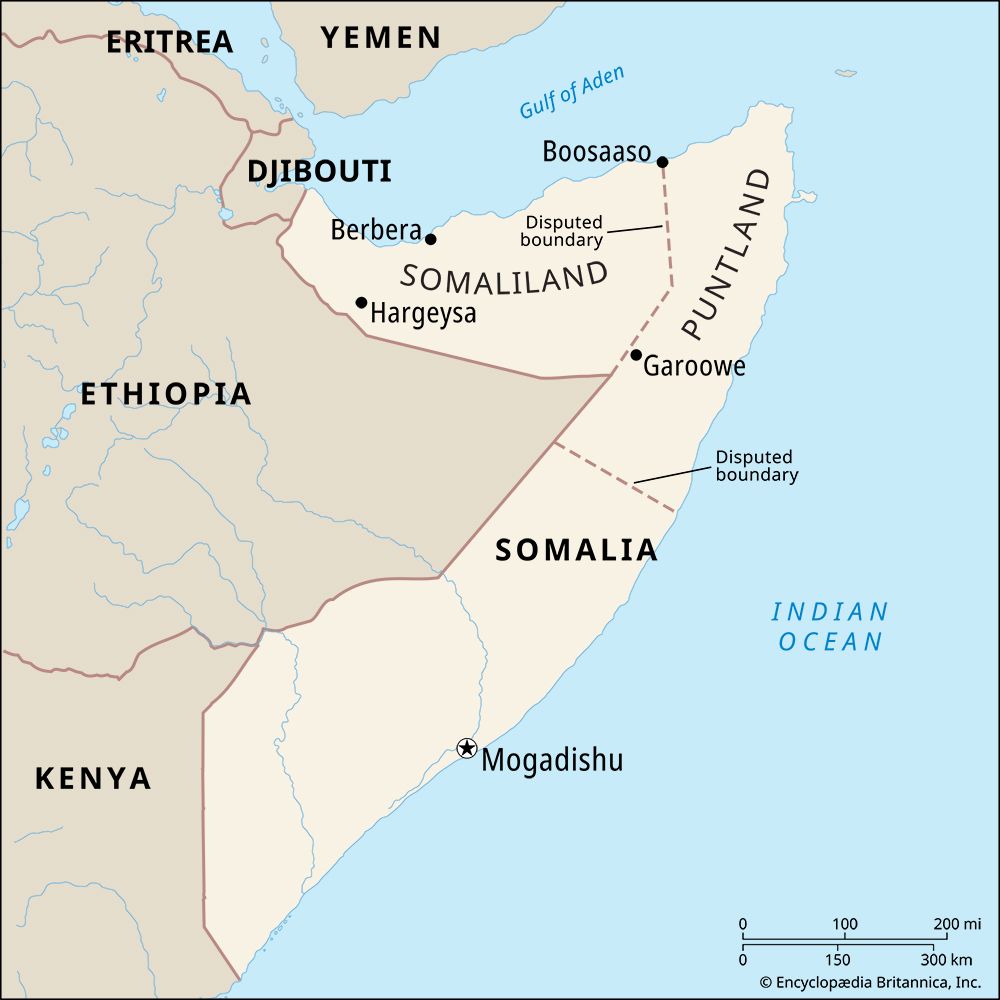 In 1991 the self-proclaimed Republic of Somaliland, in the northwest part of Somalia, asserted its independence from the rest of the country. In 1998 a region in the northeast, the Puntland, declared itself “autonomous.”