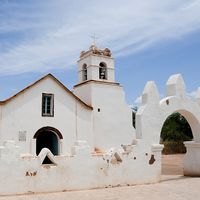 The San Pedro de Atacama Church in San Pedro near the Atacama Desert in northern Chile in South America.