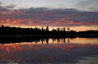 Lake of the Woods, on the U.S.-Canadian border