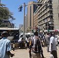 Street scene, Nairobi, the capital city of Kenya.