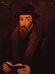 John Foxe, detail of an oil painting by an unknown artist, 1587; in the National Portrait Gallery, London