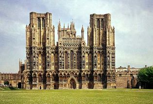 West facade of Wells Cathedral, Somerset, Eng.