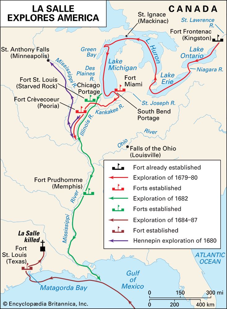 La Salle's exploration of North America