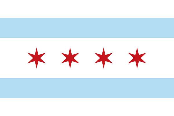 Chicago Flag, Illinois, city